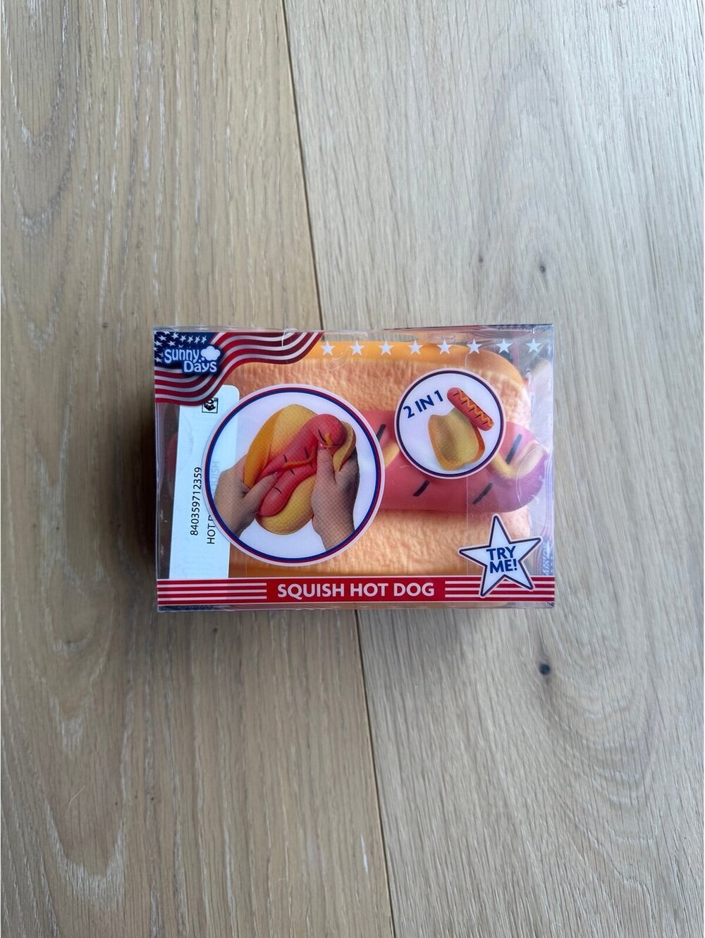 New Viral Sunny Days Squish Hot Dog Soft Toy